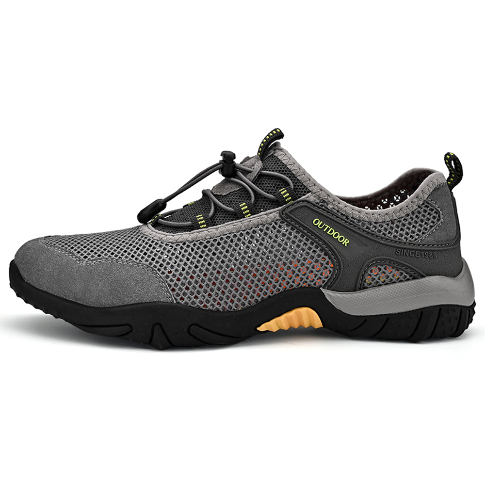 GONGNIUMEILI Work Boots Men"s Low top Black/Gray