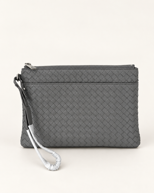 Клатч Bottega Veneta — серый