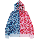 A Bathing Ape Bathing Ape Abc Camos Separate Shark Full Zip Худи синий розовый