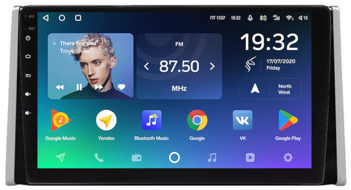 Магнитола для Toyota RAV4 50 2019-2024+ (рынок РФ и ОАЭ) - Teyes CC2 PLUS монитор 10.1" QLED, Android 10, Быстрая, SIM-слот