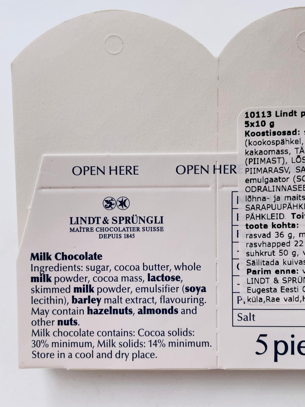 Шоколад Lindt фигурный молочный Mini Santa и Teddy Mini 2 уп. по 50 г (Германия)