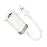 Переходник Hoco UA41A Lightning на RJ45 100Мбит/с белый