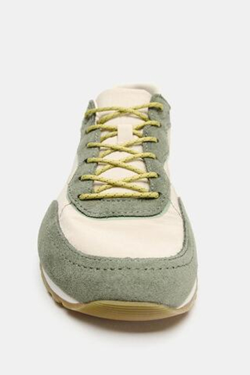 ZARA КОМБИНИРОВАННЫЕ КРОССОВКИ BAREFOOT, ЗЕЛЕНЫЙ