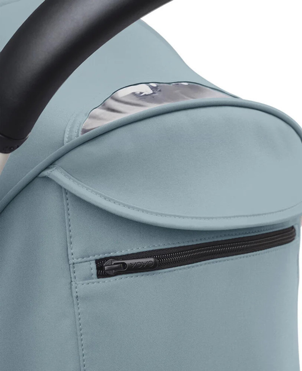 Коляска Stokke YOYO3 Newborn Pack рама чёрная Black 2 в 1 Aqua