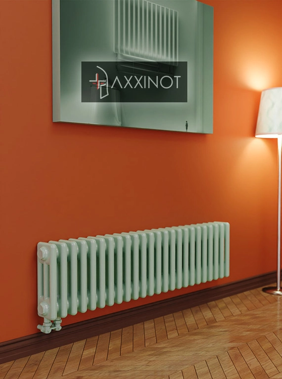 Axxinot Sentir 3020 - трехтрубный трубчатый радиатор высотой 200 мм, нижнее подключение, палитра RAL