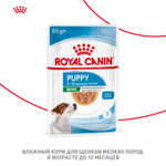 Royal Canin Mini Puppy Мини Паппи Корм влажный для щенков мелких пород в возрасте до 10 месяцев соус 85г