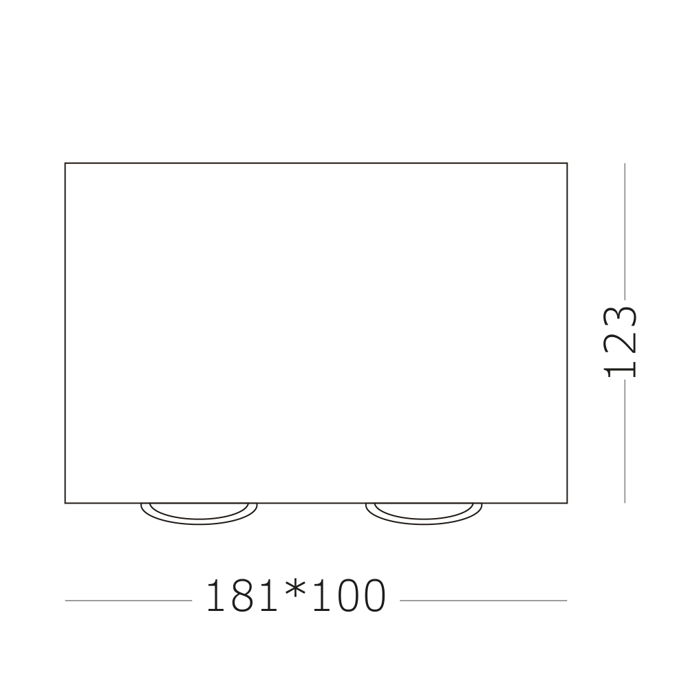 Светильник накладной GU10 2х50W