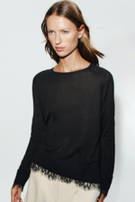 СВИТЕР С КРУЖЕВНОЙ ОТДЕЛКОЙ — ZARA