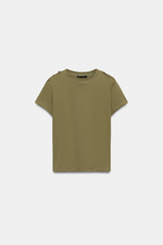 ФУТБОЛКА С ПАТАМИ И ПУГОВИЦАМИ — ZARA