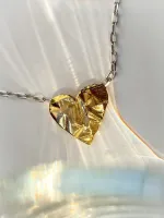 Колье-сердце Фолио, позолота / Folio gold