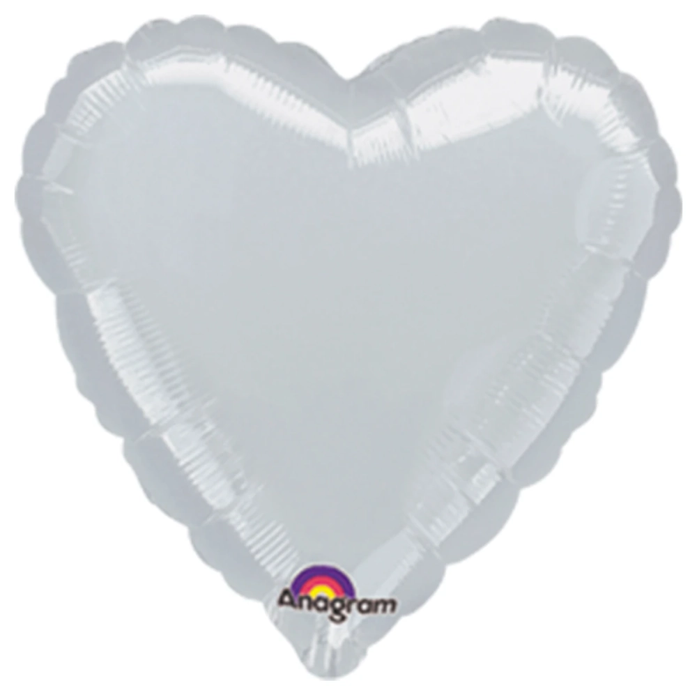 СЕРДЦЕ 18" Металлик Silver