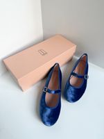 Бархатные туфли-балетки Pretty Ballerinas, 36