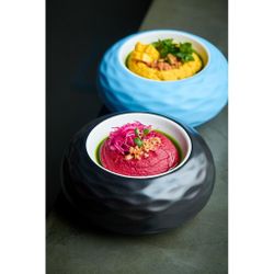 Блюдо круглое d 17,5 см h8 см 200 мл для подачи бело-черное "Shine" P.L. Proff Cuisine [1]