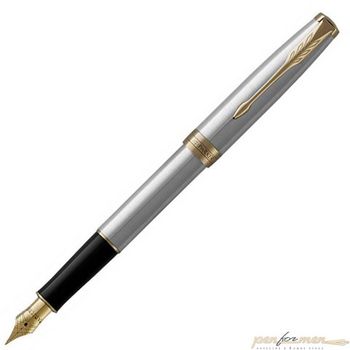Перьевая ручка Parker Sonnet Core F527 St Steel GT перо сталь F (1931504)