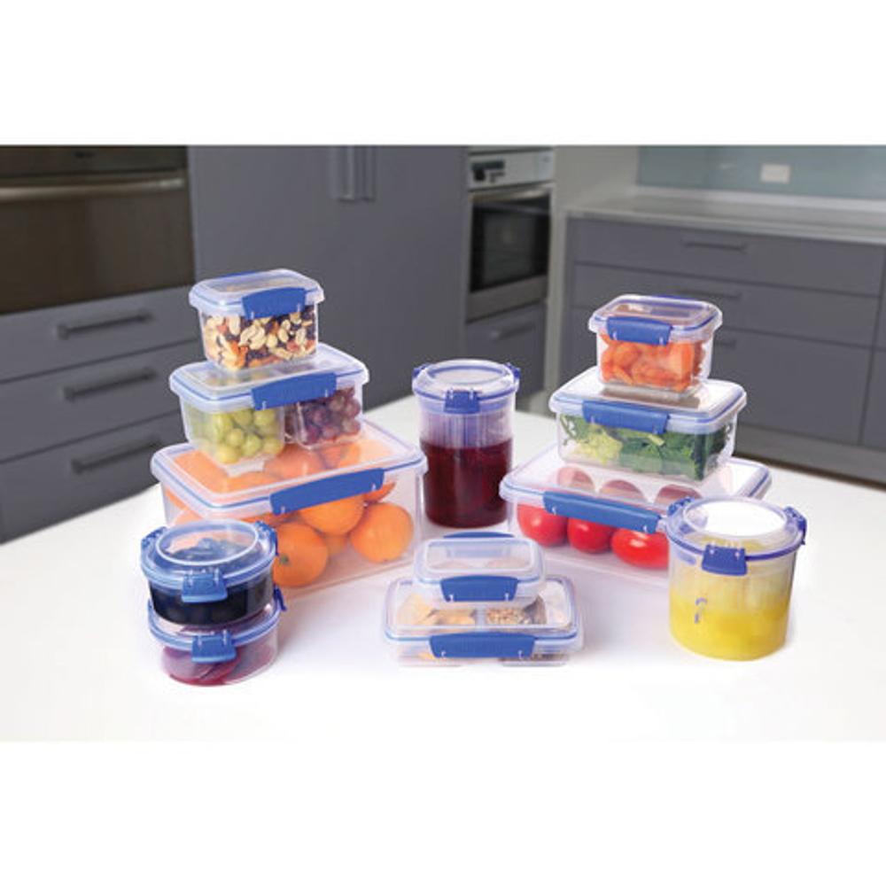 Контейнер круглый 700мл Sistema Klip It синий