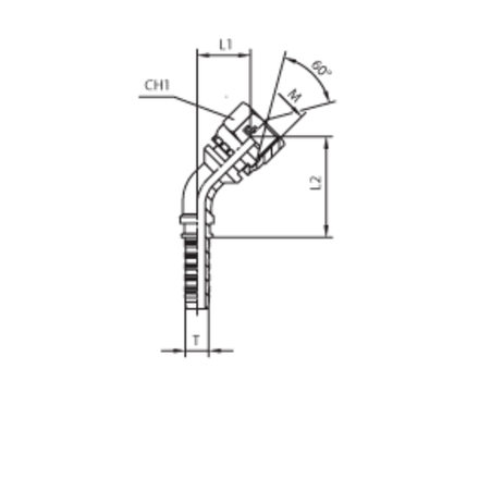 Фитинг DN 10 DKM (Г) 22x1.5 (45)