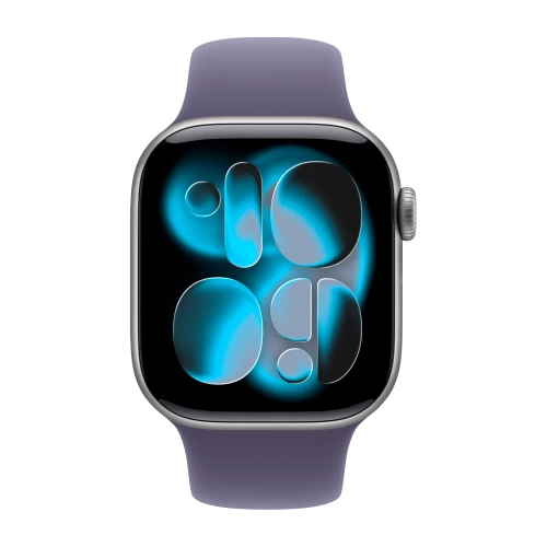 Умные часы Apple Watch Series 11 GPS, 42mm, Space Gray Aluminium Case with Purple Fog Sport Band, M/L