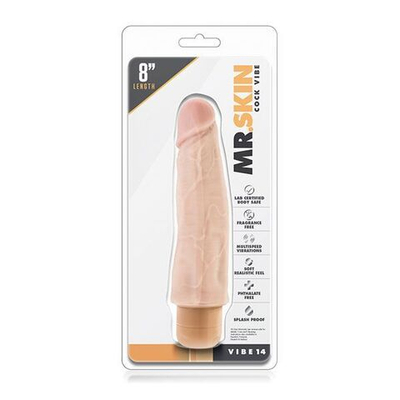 Телесный вибратор Cock Vibe 14 - 20,3 см. (Цвет: телесный)