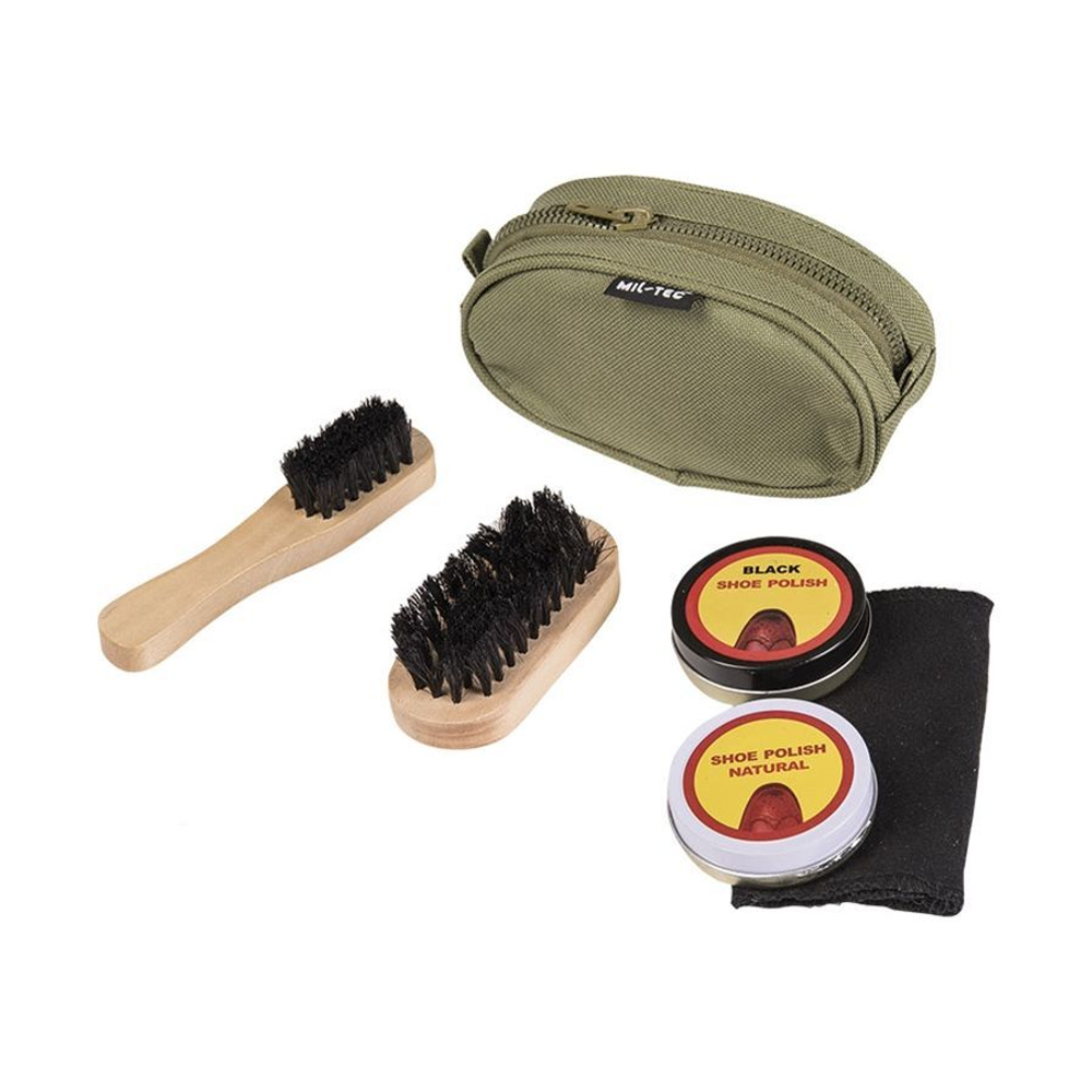 Набор для чистки обуви MIL-TEC® Cleaning the shoes in the pocket with zipper OLIVE