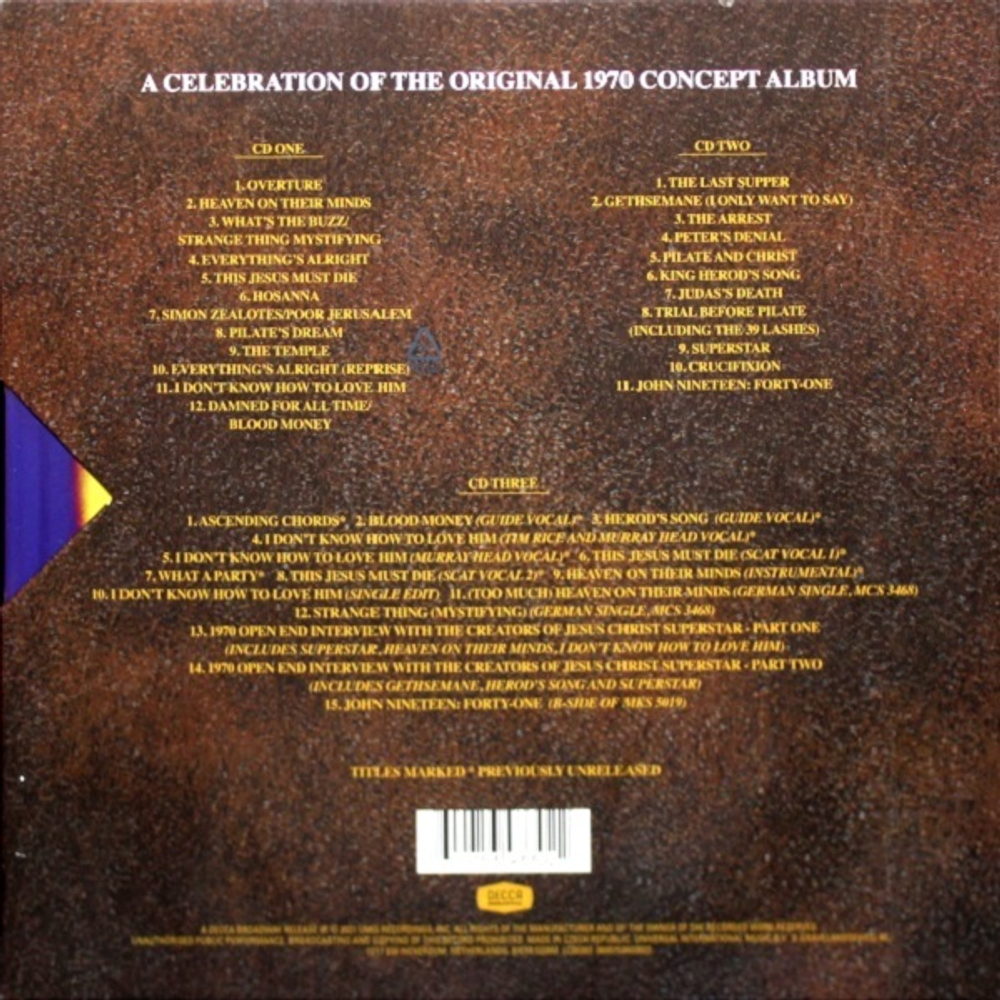 Andrew Lloyd Webber & Tim Rice / Jesus Christ Superstar (50th Anniversary)(Deluxe Edition)(3CD)