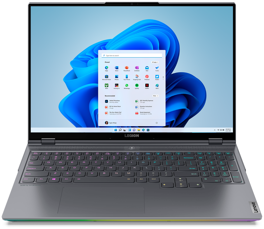 Ноутбук Lenovo Legion 7 16ITHg6 (82K600AERU) 16"/Intel Core i9-11980HK/RAM 32 GB/SSD 2048 GB/nVidia GeForce RTX 3080 16 Гб/2560x1600/IPS 165Hz/Windows11/Подсветка кл-ры: RGB/серый. Состояние: B1