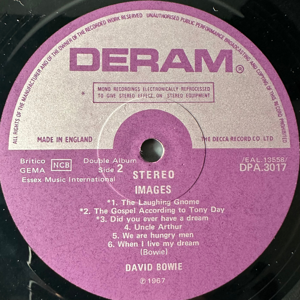 David Bowie ‎– Images 2LP (Англия 1975г.)
