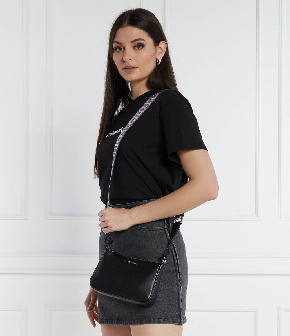 Кожаная сумка через плечо + поясная сумка Emporio Armani - черный(Y3H317 Y478E)
