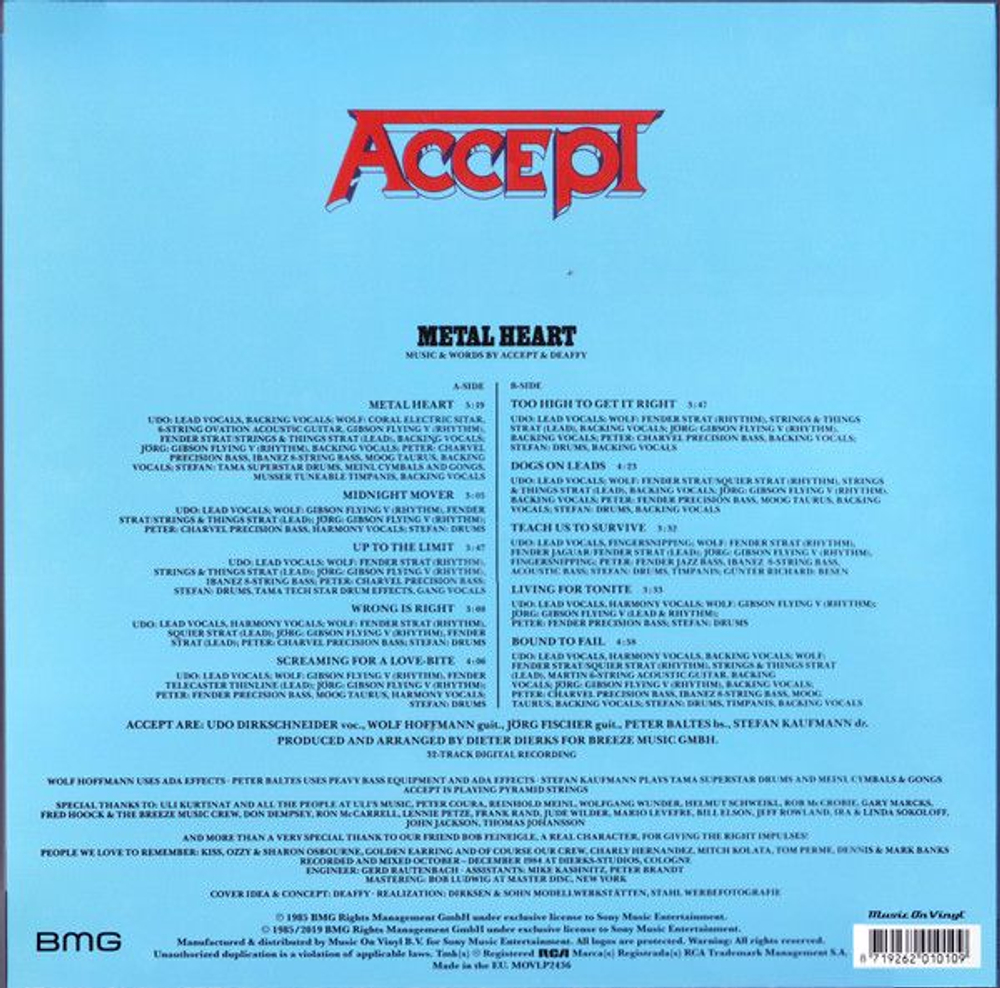 Accept — Metal Heart (LP)