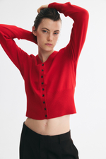 Тонкий трикотажный кардиган — Светло-бежевый/В полоску - H&M