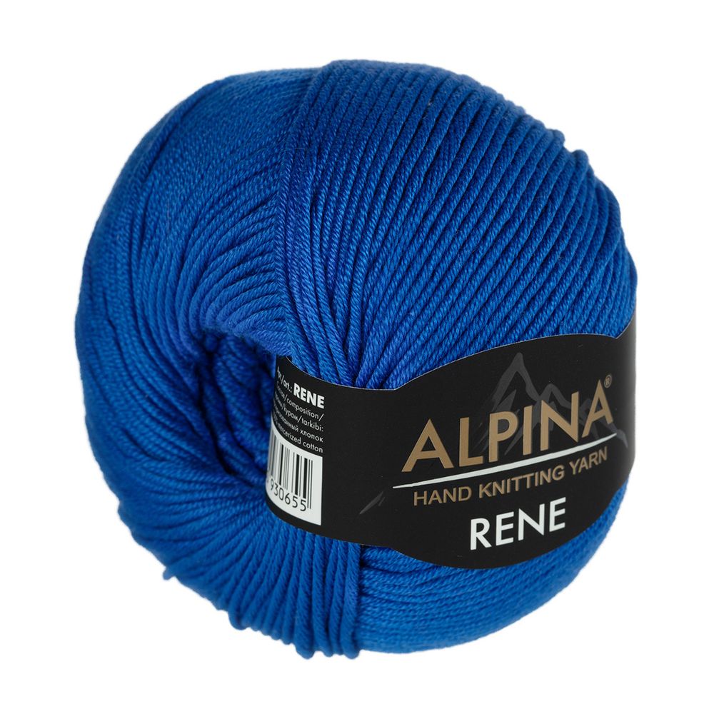 Пряжа Alpina Rene / уп.10 мот. по 50г, 105м, 916 синий Пряжа Alpina Rene / уп.10 мот. по 50г, 105м, 916 синий