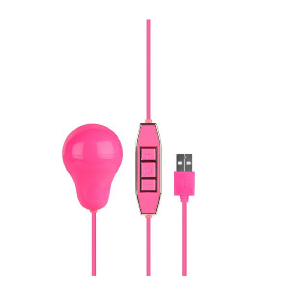 Розовый вибростимулятор с питанием от USB-порта LET US-B 10 RHYTHMS BULLET EXTRA LARGE (Цвет: розовый)