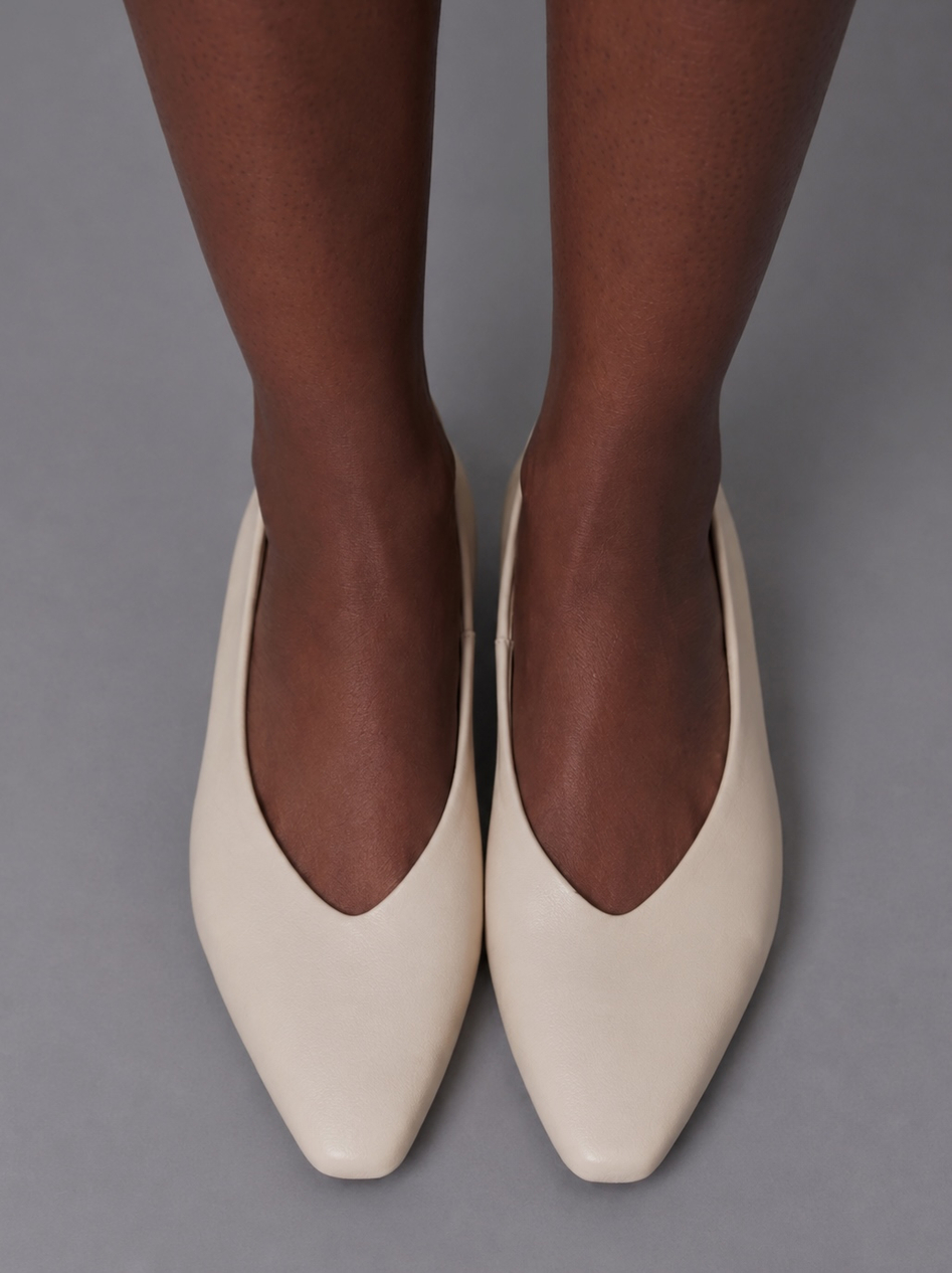 ballet flat cream
