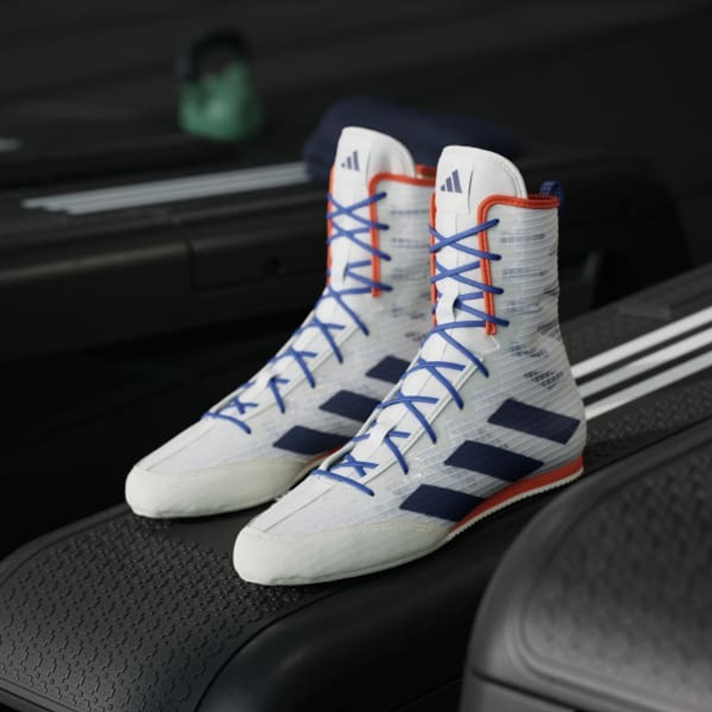 Adidas Высокие кроссовки Box Hog 4, белый/синий