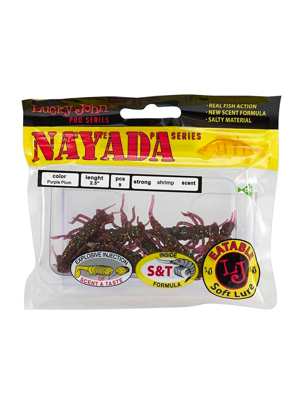 Твистеры съедобные искусственные LJ Pro Series NAYADA 3.0in (07.62)/071 7 шт. в упак.