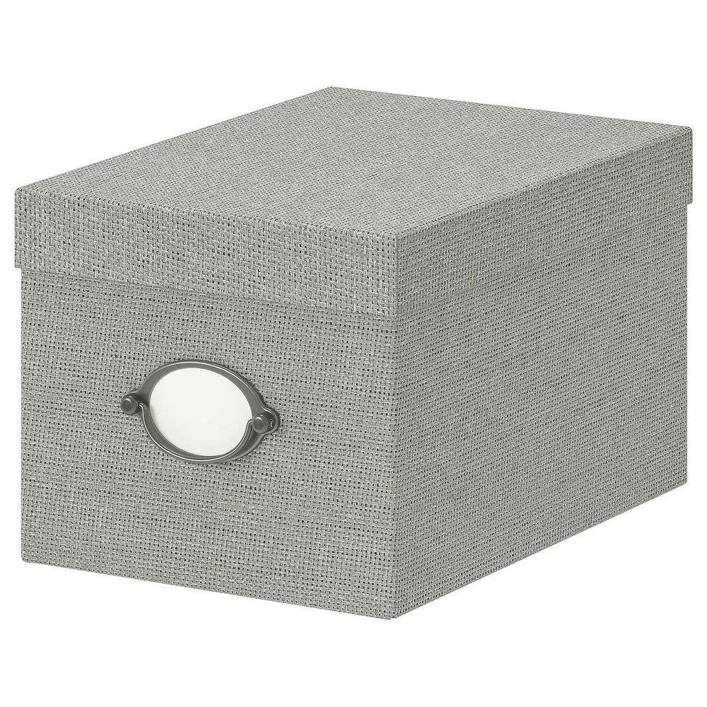 Коробка с крышкой IKEA KVARNVIK (КВАРНВИК), Серый, 18х25х15 см