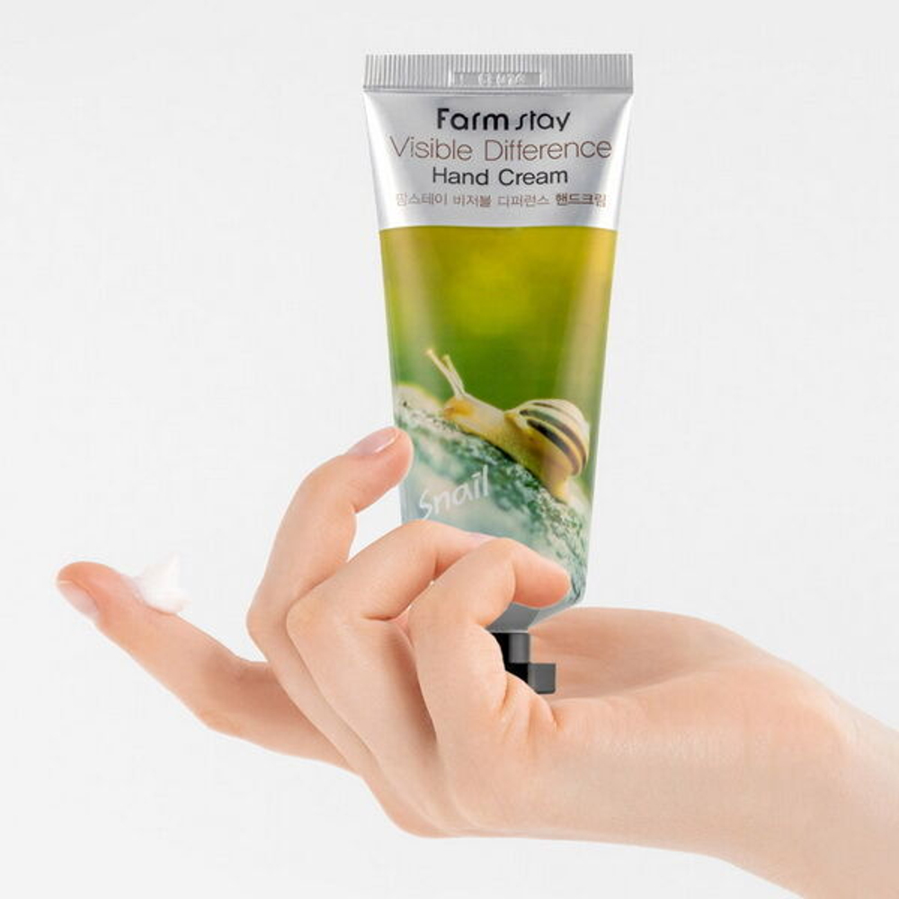 Крем для рук с экстрактом улитки FarmStay Visible Difference Snail Hand Cream, 100г
