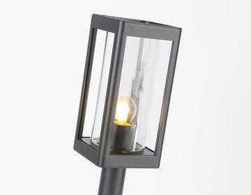 Светильник уличный ландшафтный 1*E27 ST2414 GR/CL серый/прозрачный IP54 110*110*500 Garden Ambrella