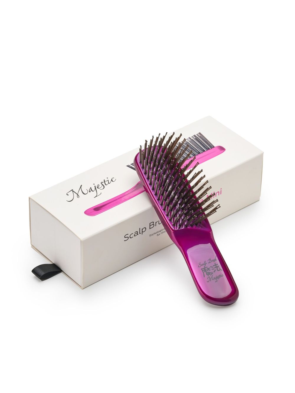 Расческа Majestic Scalp Brush фуксия (дорожная версия)