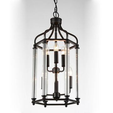 Люстра подвесная 6*E14 SL239.303.06 чёрный/прозрачный Cellula ST-Luce