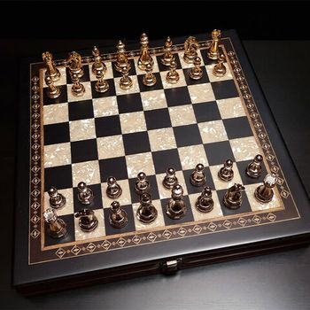 Шахматы "Престиж" средние 36х36 см венге антик (2812.BLK)
