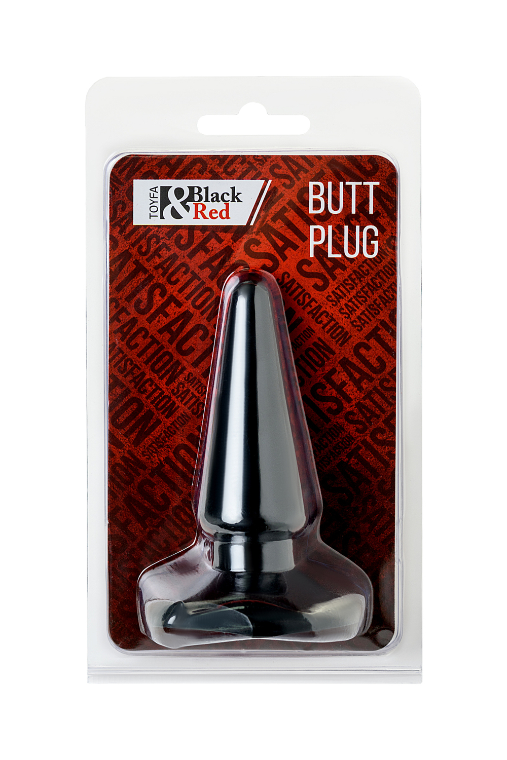 Втулка анальная Black&Red черная 10,5 см