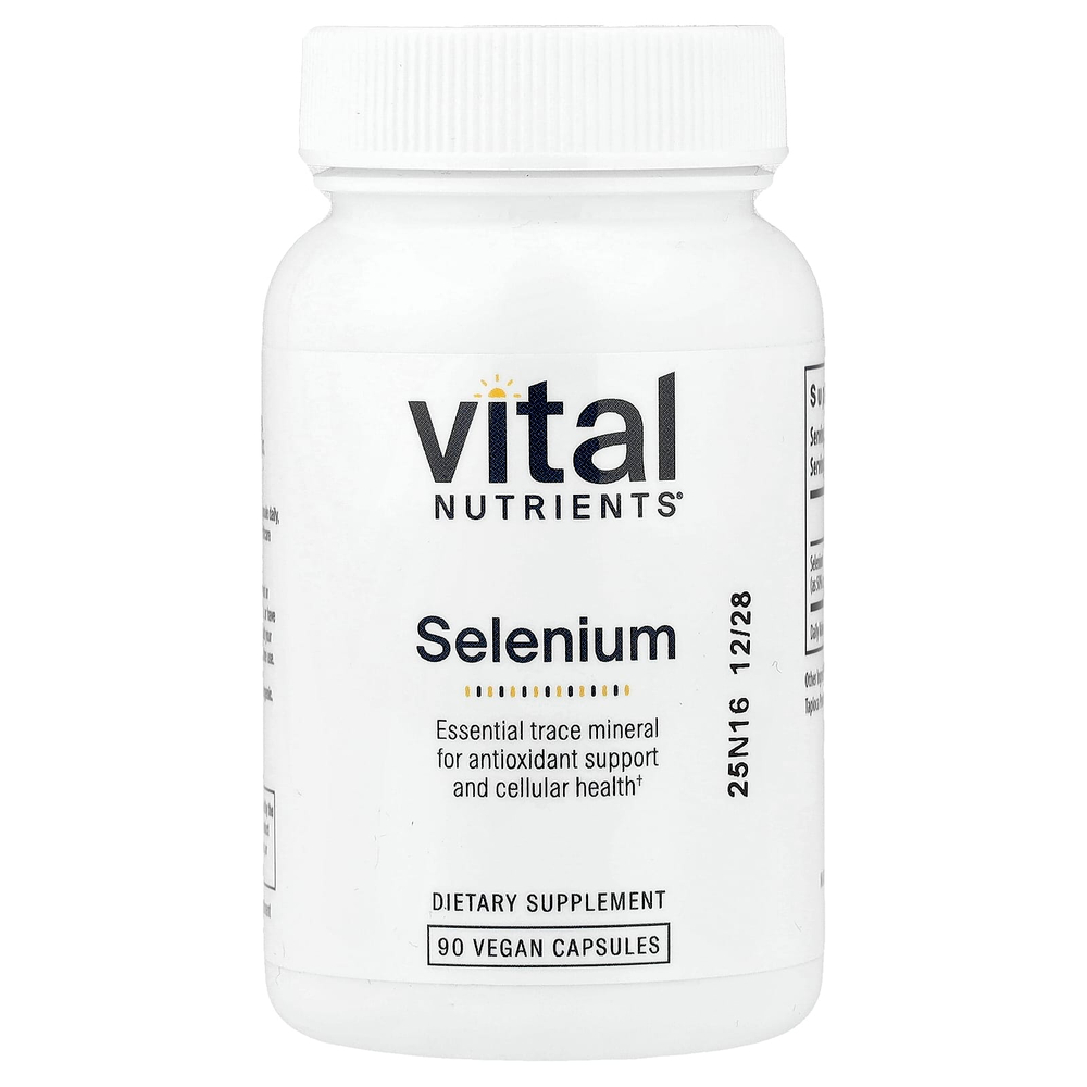 Vital Nutrients, Селен, 90 веганских капсул (200 мкг в каждой капсуле)