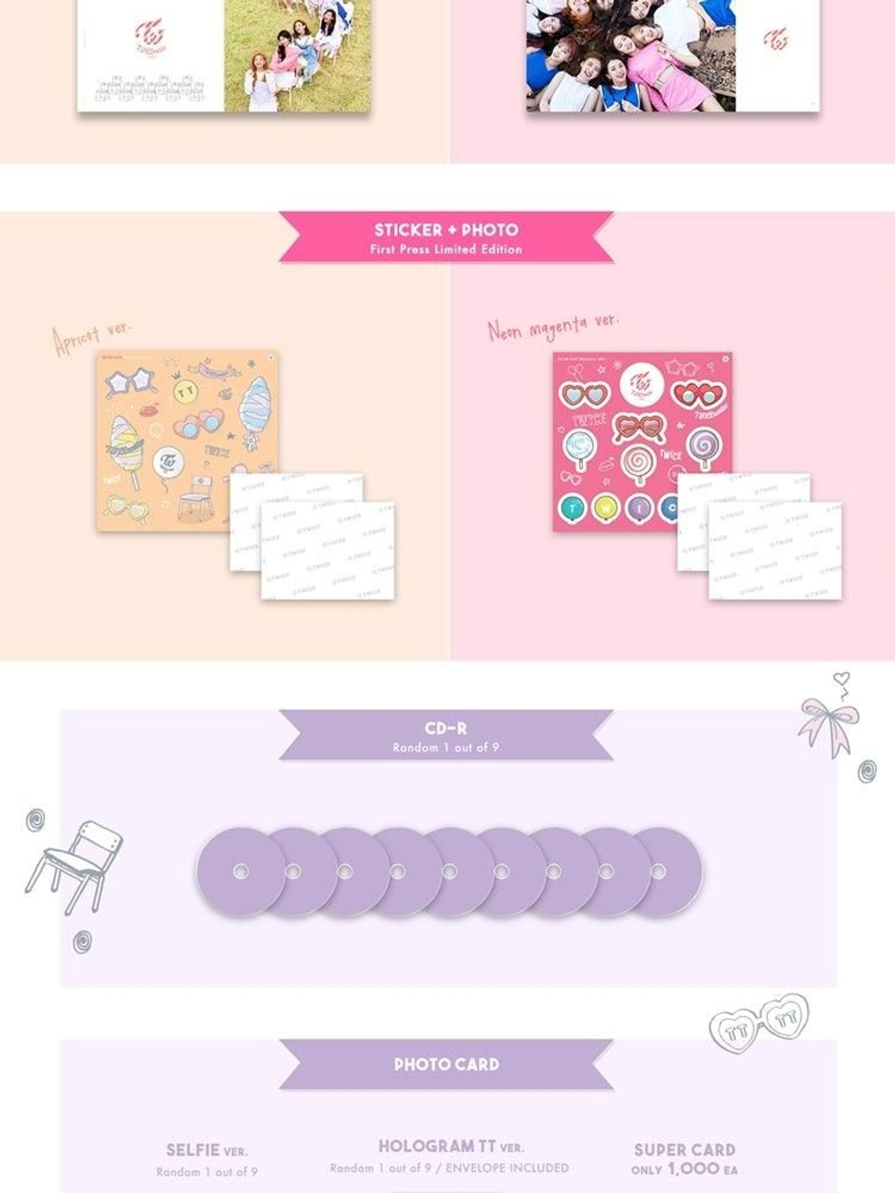 Альбом TWICE - TWICECOASTER:LANE 1 3rd Mini Album RANDOM Version
