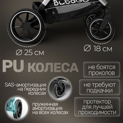 Прогулочная коляска для двойни BubaGO DUO X
