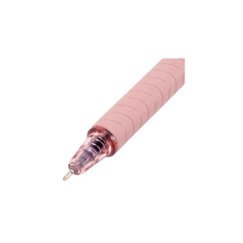 Ручка авт. BRAUBERG "CLASSIC PASTEL", с грипом, СИНЯЯ, корпус ассорти, 0,5 мм, линия письма 0,35 мм,