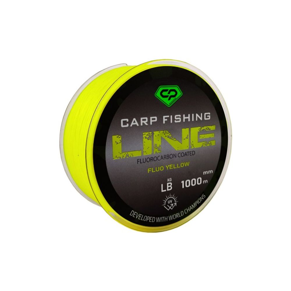 CARP PRO Леска Fluorocarbon Coated Fluo Yellow 1000м 0,405мм