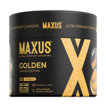 Набор золотых презервативов в металлическом кейсе Maxus Golden Limited Edition №50