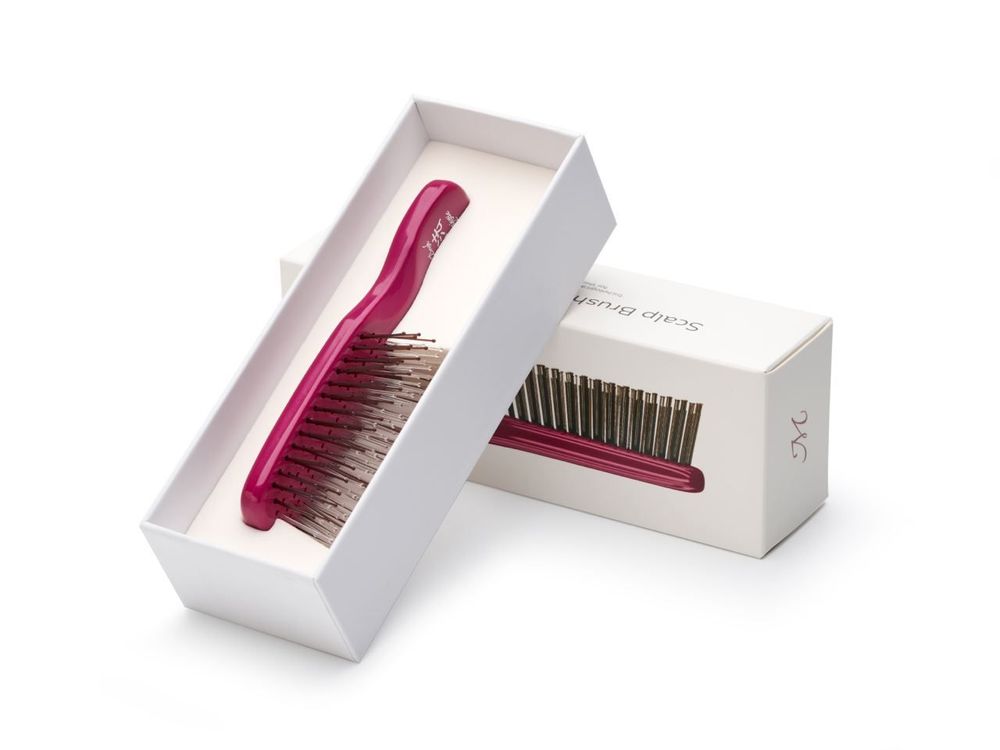 Расческа Majestic Scalp Brush спелая вишня (дорожная версия)