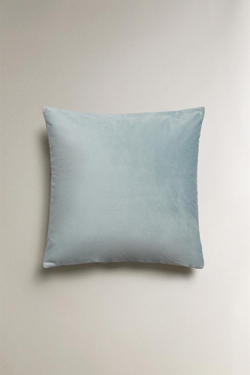 ZARA HOME ЧЕХОЛ ДЛЯ ДЕКОРАТИВНОЙ ПОДУШКИ С КОНТРАСТНОЙ КАЙМОЙ, СИНИЙ