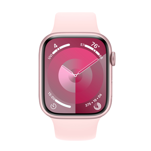 Умные часы Apple Watch Series 9 GPS, 45mm, Aluminium Case with Sport Band M/L, Pink (Розовый)